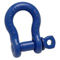 Apex Tool Group 5/16" Anchor Shackle, Screw Pin, Forged Carbon Steel, Painted Blue 5410505